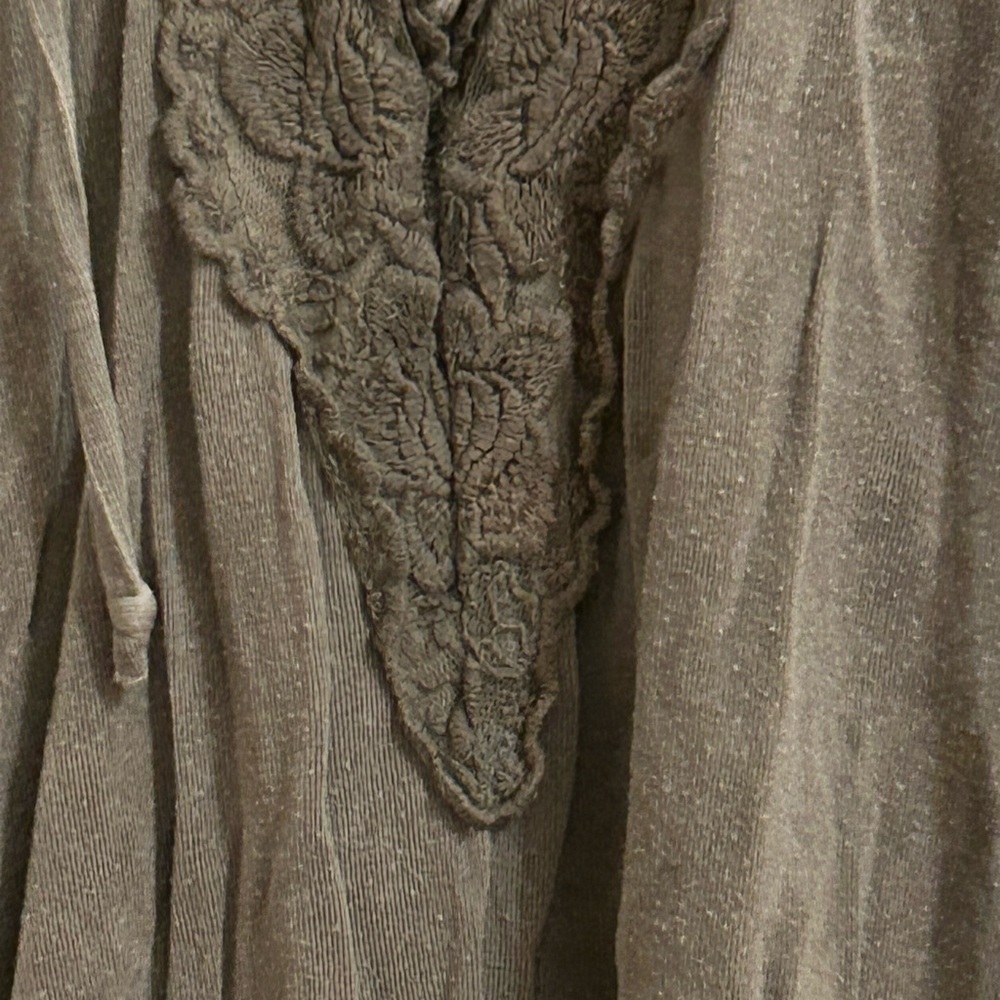 American Eagle Outfitters Lace-Up Long Sleeve Top - Green - Picture 3 of 4